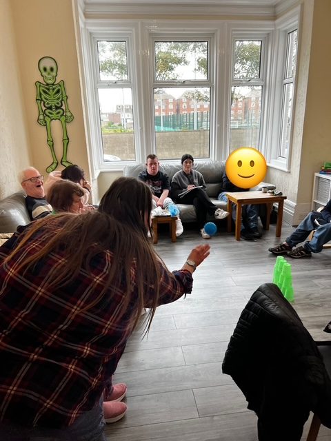 Clients taking part in an activity session
